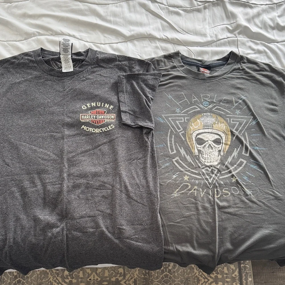 Harley-Davidson Men’s grey 2 pack Graphic T-Shirt - Picture 1 of 7